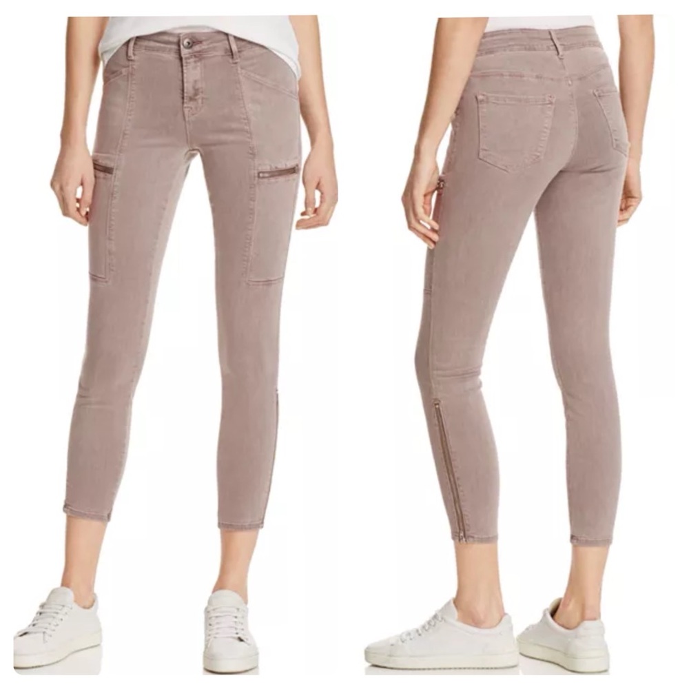 Pistola Hunter Skinny Cargo Ankle Zip Pants Woodrose Twill Utility Moto Size 32